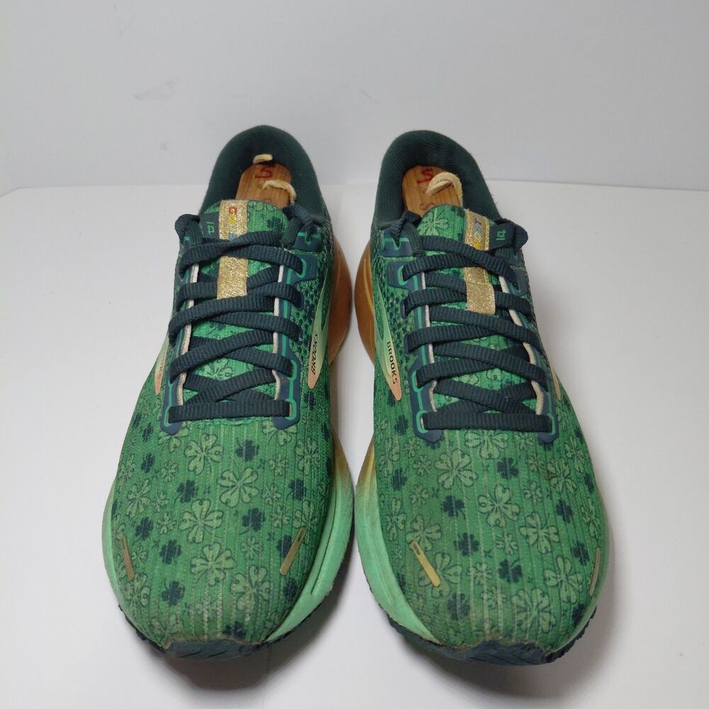 Brooks Ghost 14 Run Lucky St. Patrick's Day Women's Size 7B Green Shamrock - Picture 2 of 10